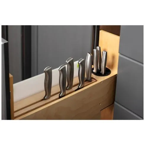 "No Wiggle" Magnetic Knife Organizer Soft-Close Pullout- Kitchen Organizer